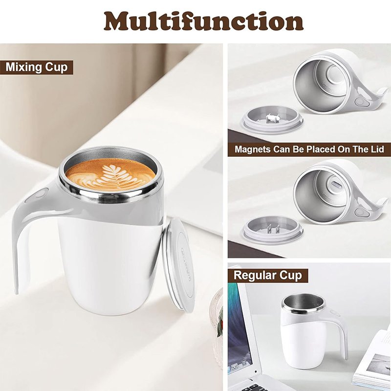 Self Stirring Coffee Cup | Secret Santa Gifts Item for Men & Women | Battery Operated - Image 2