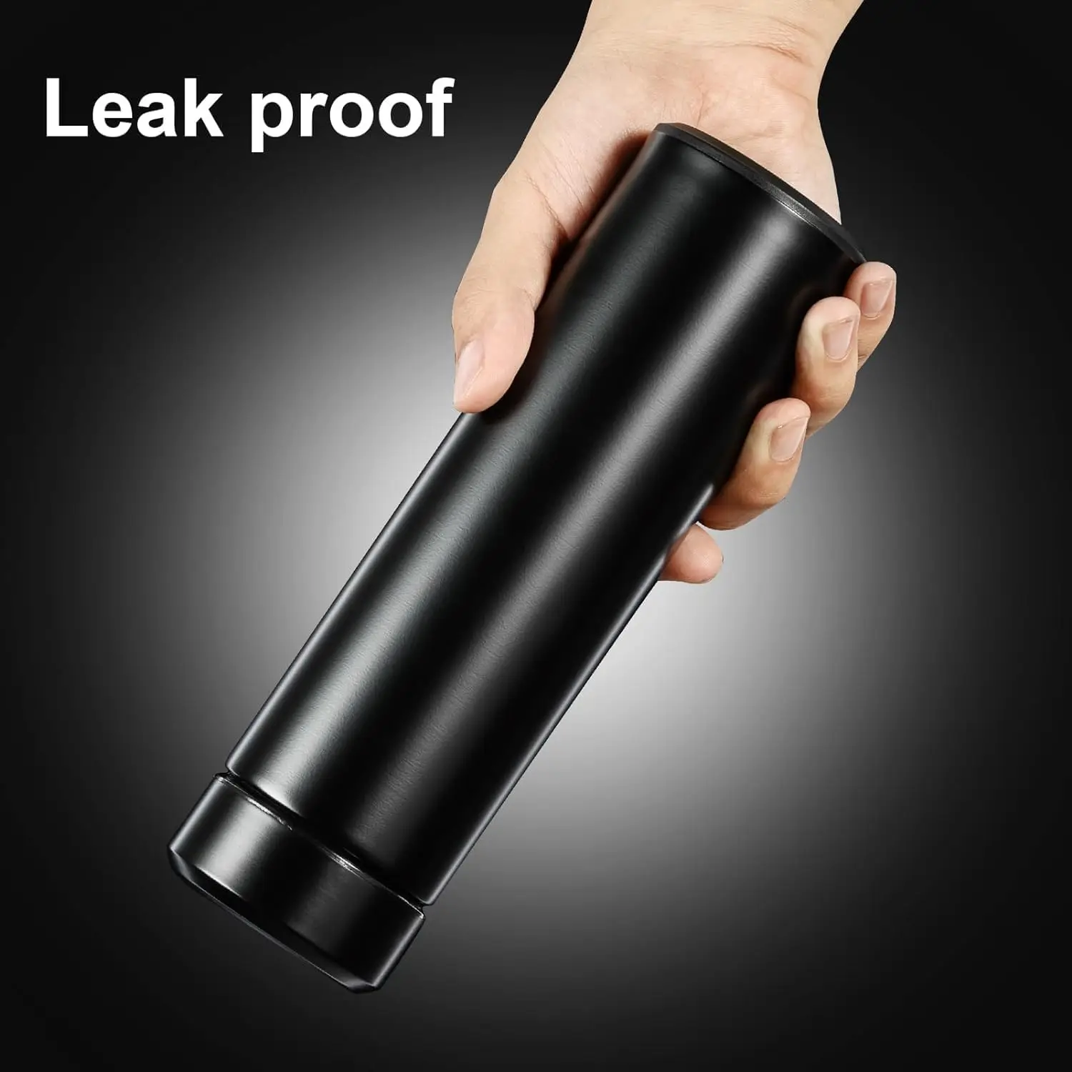 Temperature Display Water Bottle - 500ml | Double Wall Vacuum Insulated Stainless Steel Flask (Black) - Image 4