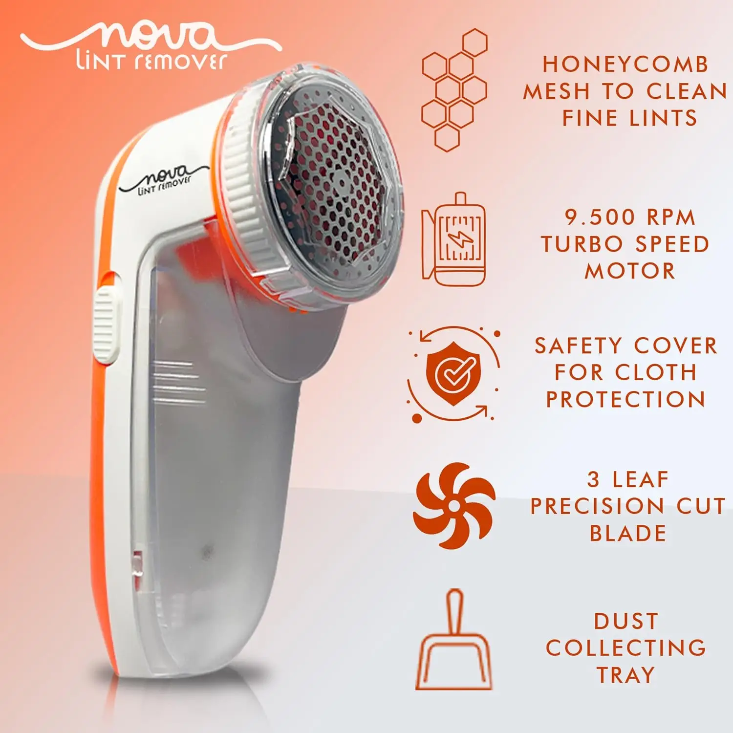 Nova Lint Remover for Clothes | Fabric Cleaner for Woollen Clothes | 2 Year Warranty - Image 2