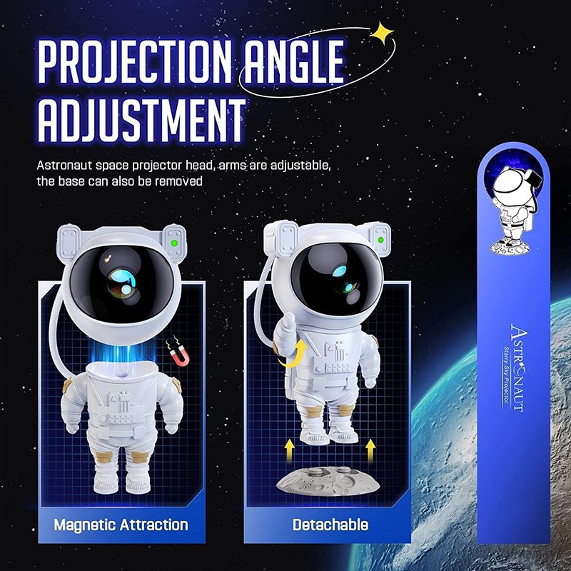 Astronaut LED Projection Lamp with Remote Control l Home Party Ceiling Decor Christmas Gift - Image 3