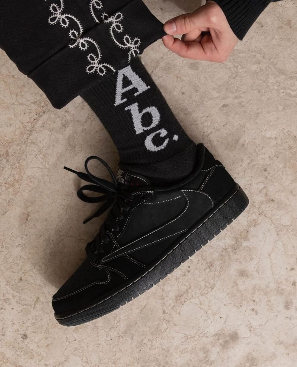 Travis Scott x AJ1 Low Black Phantom Semi UA