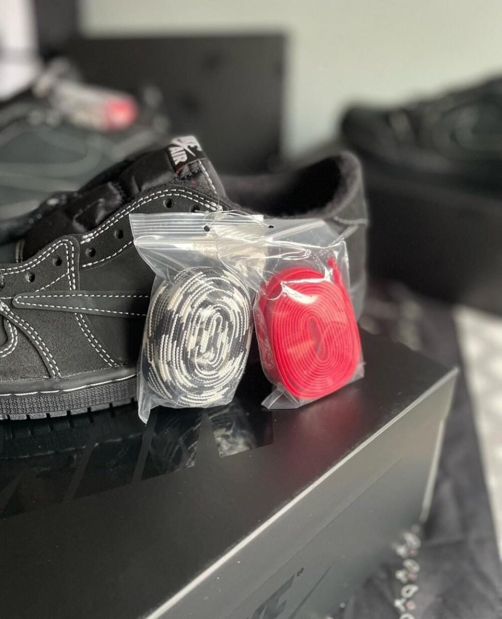 Travis Scott x AJ1 Low Black Phantom Semi UA - Image 3